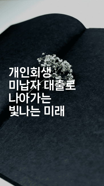 개인회생 미납자 대출로 나아가는 빛나는 미래