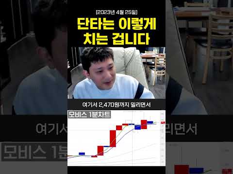 단타는 이렇게 치는 겁니다