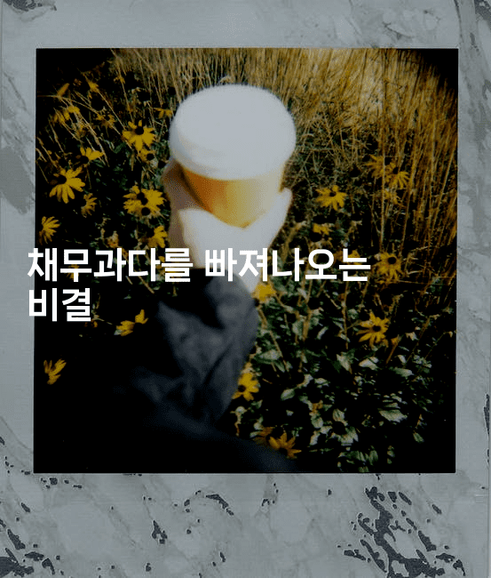 채무과다를 빠져나오는 비결-금융키키